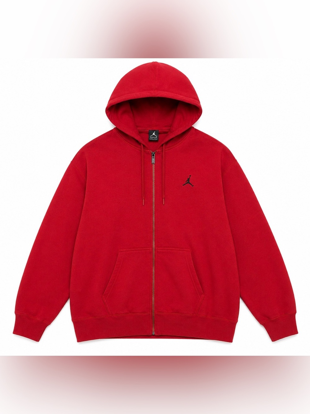 Jordan Jumpman Hoodie Mens XXL Red Full Zip Fleece Air Jordan Embroidered Logo